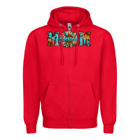 Red blessed mom Zipper Hoodie - RanaPortraitStore