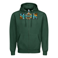 Sports Green blessed mom Zipper Hoodie - RanaPortraitStore