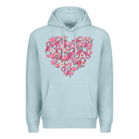 Blue Mist breast cancer awareness heart Premium Hoodie - MaliasSmallBusiness