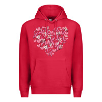 Cardinal breast cancer awareness heart Premium Hoodie - MaliasSmallBusiness