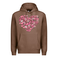 Chestnut breast cancer awareness heart Premium Hoodie - MaliasSmallBusiness