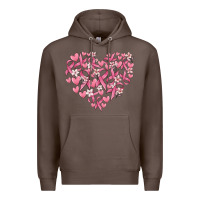 Coffee breast cancer awareness heart Premium Hoodie - MaliasSmallBusiness
