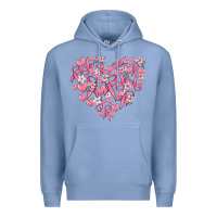 Colony Blue breast cancer awareness heart Premium Hoodie - MaliasSmallBusiness