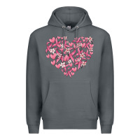 Rock breast cancer awareness heart Premium Hoodie - MaliasSmallBusiness