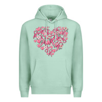 Seafoam breast cancer awareness heart Premium Hoodie - MaliasSmallBusiness
