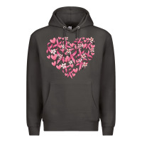 Smoke breast cancer awareness heart Premium Hoodie - MaliasSmallBusiness