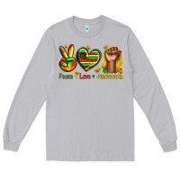Moon Dust peace love juneteenth Long Sleeve Tee - texasbilliewilder