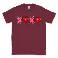Burgundy valentine's day xoxo heart balloon Classic Tee - RanaPortraitStore