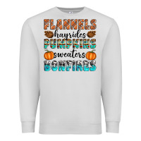 Dove Grey Flannels Hayrides Pumpkins Sweaters Bonfires Premium Sweatshirt - Artiststas