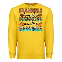 Lemon Flannels Hayrides Pumpkins Sweaters Bonfires Premium Sweatshirt - Artiststas