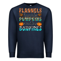 Navy Flannels Hayrides Pumpkins Sweaters Bonfires Premium Sweatshirt - Artiststas