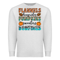 Oatmeal Heather Flannels Hayrides Pumpkins Sweaters Bonfires Premium Sweatshirt - Artiststas