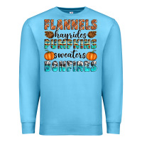 Ocean Blue Flannels Hayrides Pumpkins Sweaters Bonfires Premium Sweatshirt - Artiststas