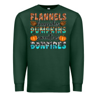 Sports Green Flannels Hayrides Pumpkins Sweaters Bonfires Premium Sweatshirt - Artiststas