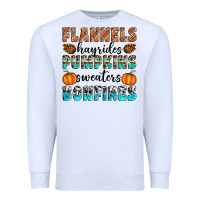 White Flannels Hayrides Pumpkins Sweaters Bonfires Premium Sweatshirt - Artiststas