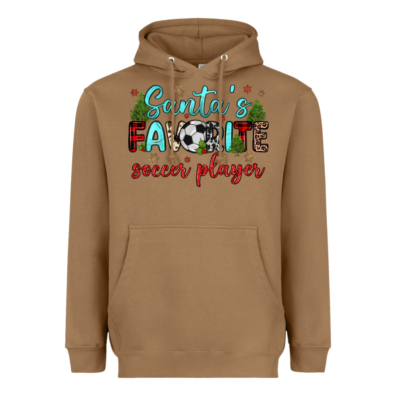 Santa S Favorite Soccer Player Heavyweight Hoodie by JahusDesignShop | Teevron