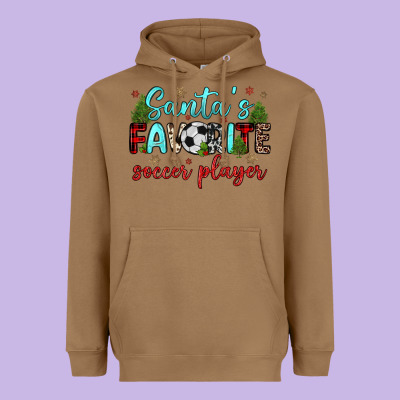 Santa S Favorite Soccer Player Heavyweight Hoodie Designed By Jahusdesignshop