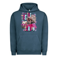 Pigment Midnight Navy tis the season winter skull Urban Hoodie - NancyCooperArtShop