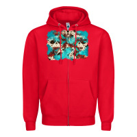 Aztec Cowhide Background Zipper Hoodie | Teevron