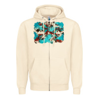Sandshell aztec cowhide background Zipper Hoodie - Zillion Design Studio