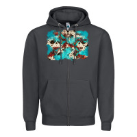 Smoke aztec cowhide background Zipper Hoodie - Zillion Design Studio