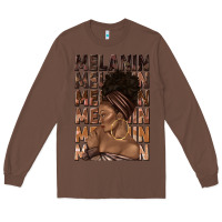 Chestnut melanin melanin melanin with afro girl Long Sleeve Tee - texasbilliewilder