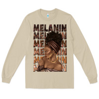 Mushroom melanin melanin melanin with afro girl Long Sleeve Tee - texasbilliewilder
