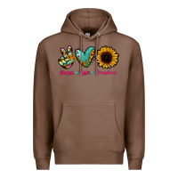Chestnut Peace Love Sunshine Premium Hoodie - RanaPortraitStore