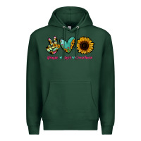 Sports Green Peace Love Sunshine Premium Hoodie - RanaPortraitStore