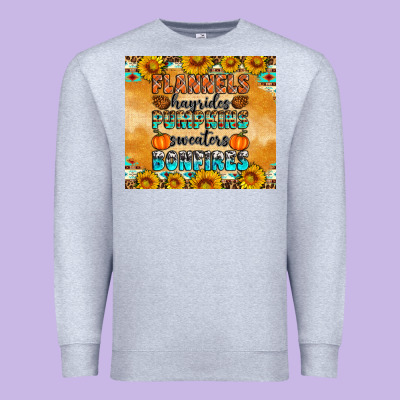 Flannes Hayrides Sweaters Bonfires Premium Sweatshirt Designed By Artiststas