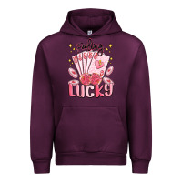 Mauve Wine feeling lucky Urban Hoodie - MaliasSmallBusiness