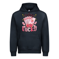 Navy feeling lucky Urban Hoodie - MaliasSmallBusiness