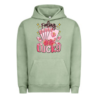 Pigment Oil Green feeling lucky Urban Hoodie - MaliasSmallBusiness