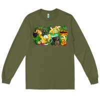 Army Green monkey coffee cups Long Sleeve Tee - Zillion Design Studio
