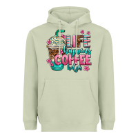 Matcha life happens coffee  helps Heavyweight Hoodie - AdoDesignShop