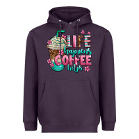 Plum life happens coffee  helps Heavyweight Hoodie - AdoDesignShop