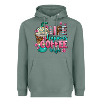 Sage life happens coffee  helps Heavyweight Hoodie - AdoDesignShop