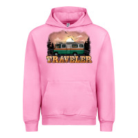 Fuchsia Pink traveler Urban Hoodie - NancyCooperArtShop