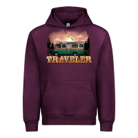 Mauve Wine traveler Urban Hoodie - NancyCooperArtShop
