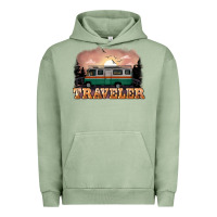 Pigment Oil Green traveler Urban Hoodie - NancyCooperArtShop