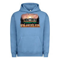 Pigment Pebble Blue traveler Urban Hoodie - NancyCooperArtShop