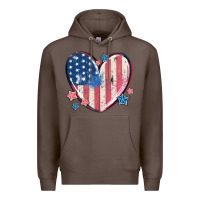 Coffee usa heart Premium Hoodie - MaliasSmallBusiness