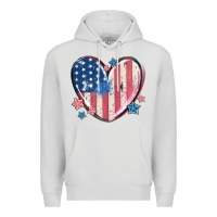 Dove Grey usa heart Premium Hoodie - MaliasSmallBusiness