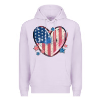 Lilac usa heart Premium Hoodie - MaliasSmallBusiness