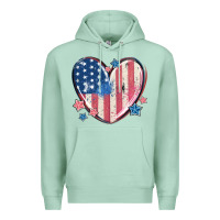 Seafoam usa heart Premium Hoodie - MaliasSmallBusiness