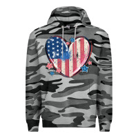 Slate Camo usa heart Premium Hoodie - MaliasSmallBusiness