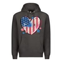 Smoke usa heart Premium Hoodie - MaliasSmallBusiness