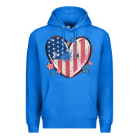 Usa Heart Premium Hoodie | Teevron