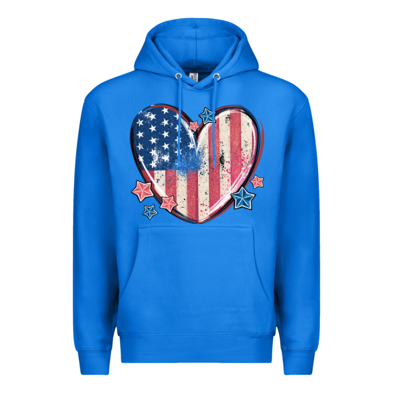 Usa Heart Premium Hoodie by MaliasSmallBusiness | Teevron