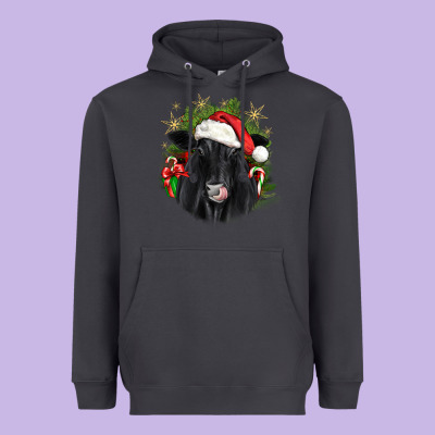 Christmas Black Angus Heavyweight Hoodie Designed By Jahusdesignshop